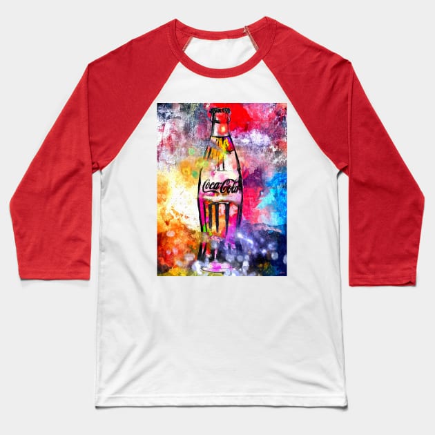 Colorful Coke Baseball T-Shirt by danieljanda